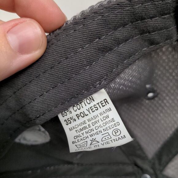 Stine Men's Strapback Hat Tan Gray Embroidered Logo Farmer Seed - Picture 11 of 11